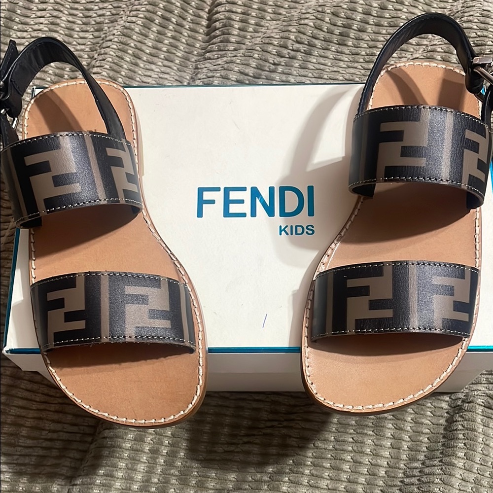 Fendi Kids Brown Sandals